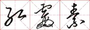 駱恆光紅黴素草書怎么寫