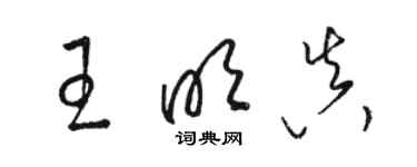 駱恆光王明真草書個性簽名怎么寫