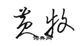 駱恆光黃牧草書個性簽名怎么寫