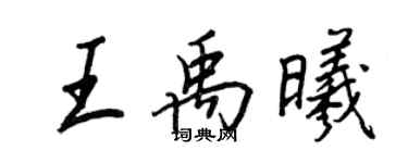 王正良王禹曦行書個性簽名怎么寫