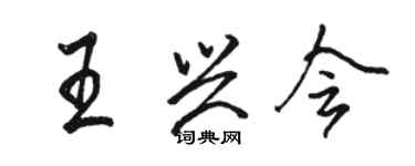 駱恆光王興會行書個性簽名怎么寫