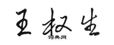 駱恆光王權生行書個性簽名怎么寫