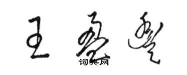 駱恆光王盈豐草書個性簽名怎么寫