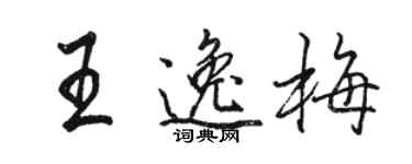 駱恆光王逸梅行書個性簽名怎么寫