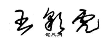 朱錫榮王彩虎草書個性簽名怎么寫