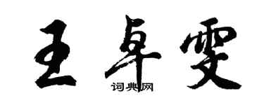 胡問遂王卓雯行書個性簽名怎么寫