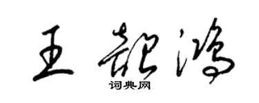 梁錦英王韶鴻草書個性簽名怎么寫