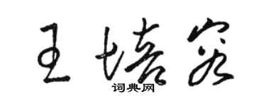 駱恆光王培容草書個性簽名怎么寫