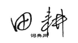 駱恆光田耕草書個性簽名怎么寫