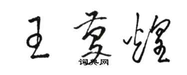 駱恆光王慶煌草書個性簽名怎么寫