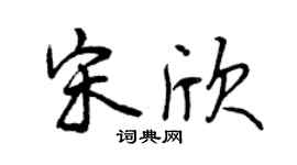 曾慶福宋欣行書個性簽名怎么寫