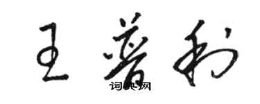 駱恆光王普利草書個性簽名怎么寫