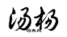 胡問遂湯楊行書個性簽名怎么寫