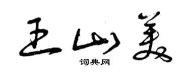 曾慶福王山美草書個性簽名怎么寫