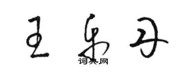 駱恆光王樂丹草書個性簽名怎么寫