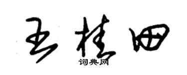 朱錫榮王桂田草書個性簽名怎么寫