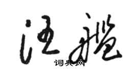 駱恆光汪艦草書個性簽名怎么寫