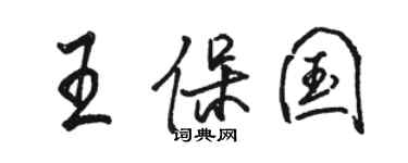 駱恆光王保國行書個性簽名怎么寫