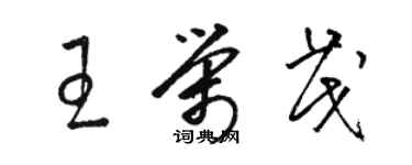 駱恆光王榮茂草書個性簽名怎么寫