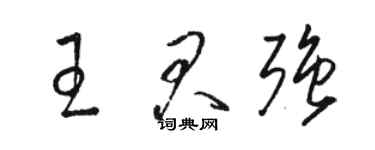 駱恆光王君強草書個性簽名怎么寫