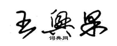 朱錫榮王興果草書個性簽名怎么寫