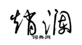 曾慶福趙瀾草書個性簽名怎么寫