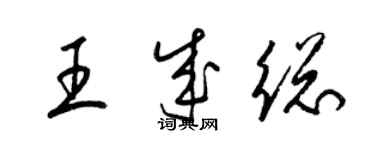 梁錦英王成總草書個性簽名怎么寫