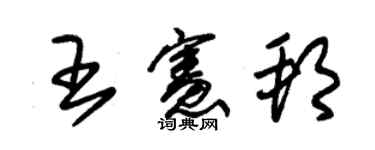 朱錫榮王憲邦草書個性簽名怎么寫