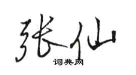 駱恆光張仙行書個性簽名怎么寫