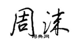 王正良周沫行書個性簽名怎么寫