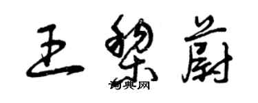 曾慶福王黎蔚草書個性簽名怎么寫