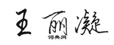 駱恆光王麗凝行書個性簽名怎么寫