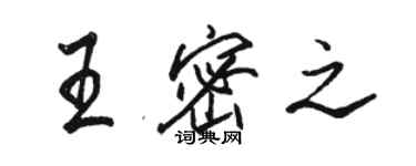 駱恆光王密之行書個性簽名怎么寫