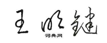 駱恆光王明鍵草書個性簽名怎么寫