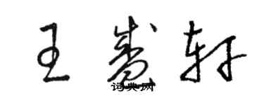 駱恆光王盛軒草書個性簽名怎么寫