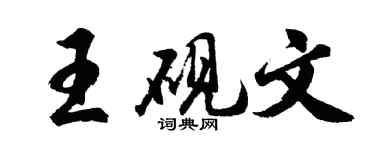 胡問遂王硯文行書個性簽名怎么寫