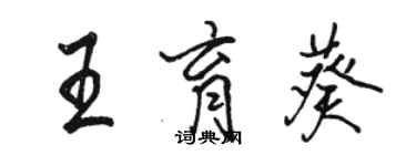 駱恆光王育葵行書個性簽名怎么寫