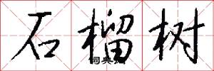 石榴樹怎么寫好看