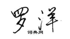 駱恆光羅洋行書個性簽名怎么寫