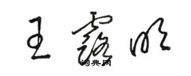 駱恆光王露明草書個性簽名怎么寫