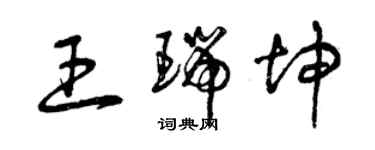 曾慶福王瑞坤草書個性簽名怎么寫