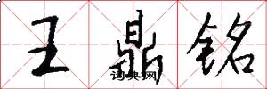 王鼎銘怎么寫好看