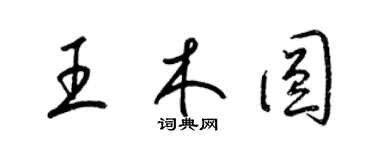 梁錦英王木圓草書個性簽名怎么寫