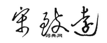 駱恆光宋致遠草書個性簽名怎么寫