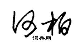 朱錫榮何柏草書個性簽名怎么寫