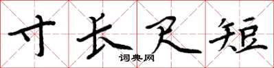 周炳元寸長尺短楷書怎么寫