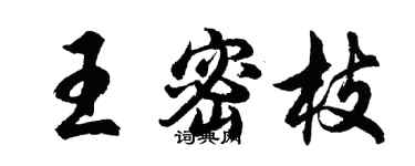 胡問遂王密枝行書個性簽名怎么寫