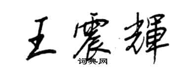 王正良王震輝行書個性簽名怎么寫