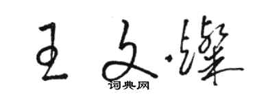 駱恆光王文燦草書個性簽名怎么寫