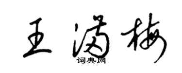 梁錦英王滿梅草書個性簽名怎么寫